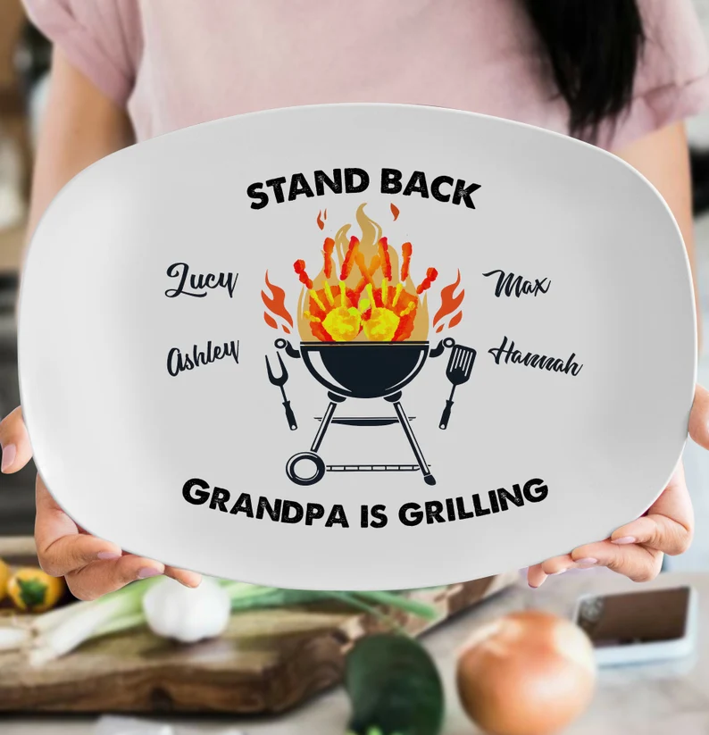 Personalized Daddy's Grilling Plate Father's Day Gift