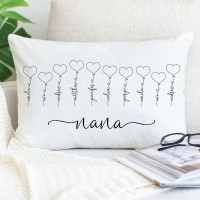 Custom Grandma Gift With Grandkids' Names Nana Pillow Mother's Day