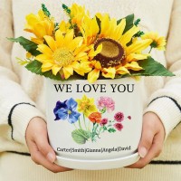 New Arrival ❗❗Personalized Grandma's Garden Outdoor Flower Pot With Grandkids Name and Birth Flower For Mother's Day