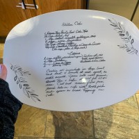 Handwritten Recipe Personalized Platter For Mom Grandma