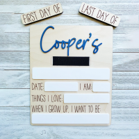 Personalized First/Last Day of School Interchangeable Back to School Sign Prop For Kids Gift Ideas