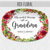 My Greatest Blessings Personalized Platter for Grandma For Mother's Day