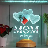 Personalized Made 3D Lamp with 1-15 Kids Names Gift Ideas for Christmas Mother's Day