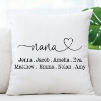 Custom Family Names Pillow For Nana Grandma Mother's Day