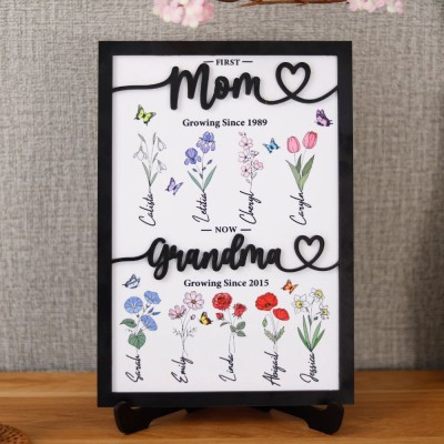 Gift From Grandkids, Nana Gift, Mommy Flower, Mother's Day Gift, Gift For Mom, Gift For Mother, Firstmom Nowgrandma.